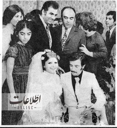 عکس عروسی علی حاتمی و زری خوشکام ۵۰سال پیش!