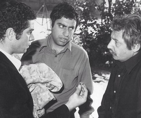 پشت صحنه قیصر؛ مسعود کیمیایی کنار بهروز وثوقی و جمشید مشایخی